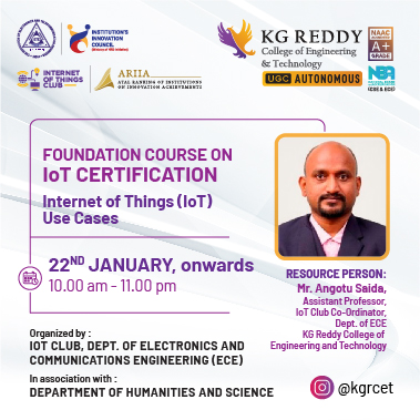Foundarion Course on IoT Certification