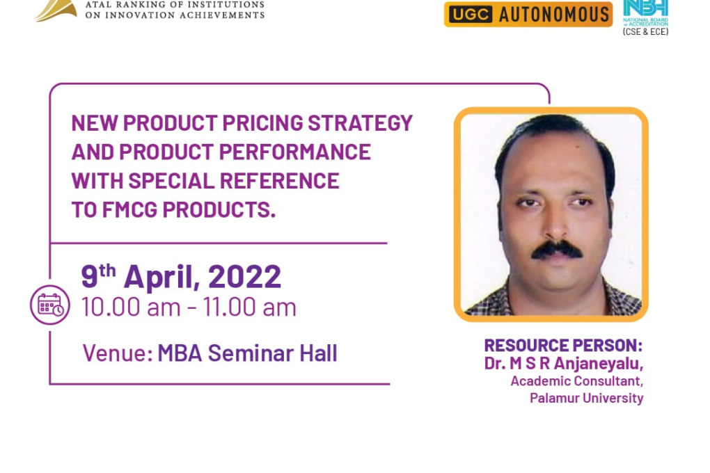 Seminar on New Product Pricing Strategy and Product Performance