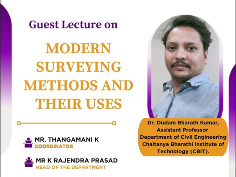 GUEST LECTURE ON “MODERN SURVEYING METHODS AND THEIR USES HELD ON 12 –JUNE-2025