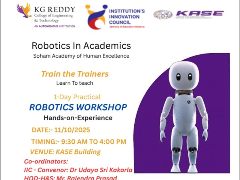 ROBOTICS IN ACADAMICS WORKSHOP WAS CONDUCTED ON 11-10-2025: