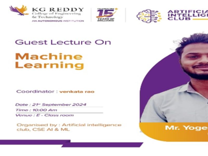 Guest Lecture  on “Machine Learning”