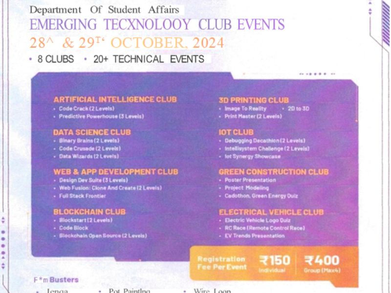 IKARUS 2024 NATIONAL LEVEL TECH  FEST ON INTERNET OF THINGS (IOT)